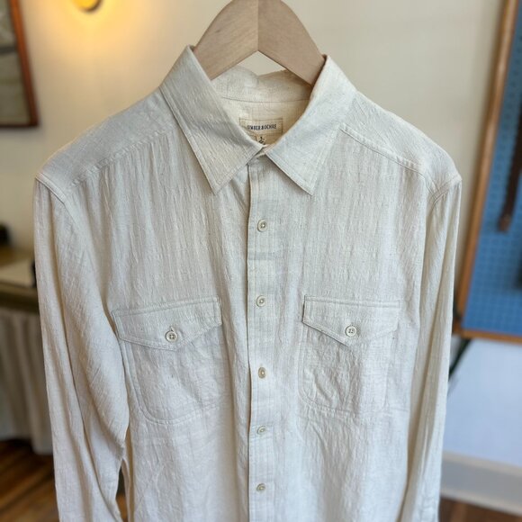 Umber & Ochre Workshirt, size S, cream. - Picture 1 of 4